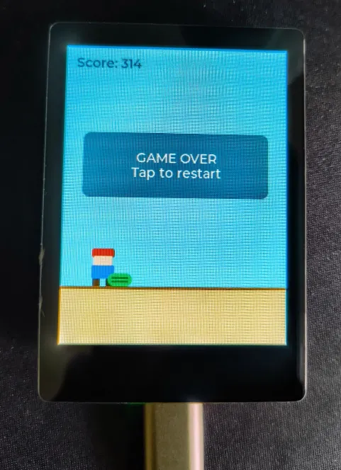 Offline Dinosaur game with a Mario-like character